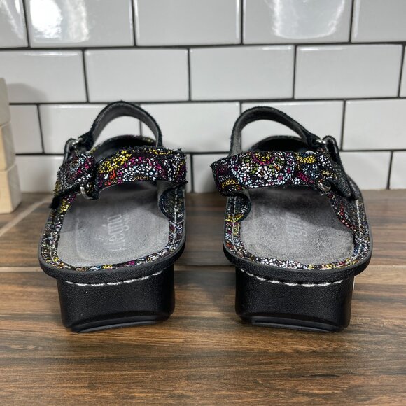 Alegria Jemma Womens Size EU 37 Shoes Spiro Multicolor Leather Crossover Sandals - Picture 4 of 12